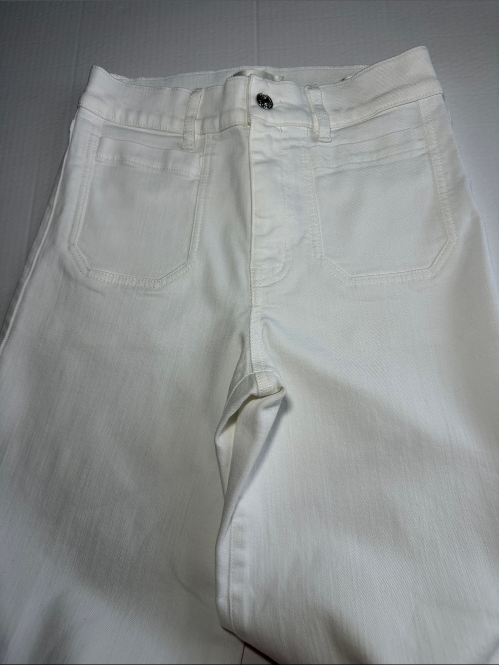 FRAME Le Pixie Slim Palazzo Patch Pocket High Waist Wide Leg Jeans Size 27 - Picture 15 of 16